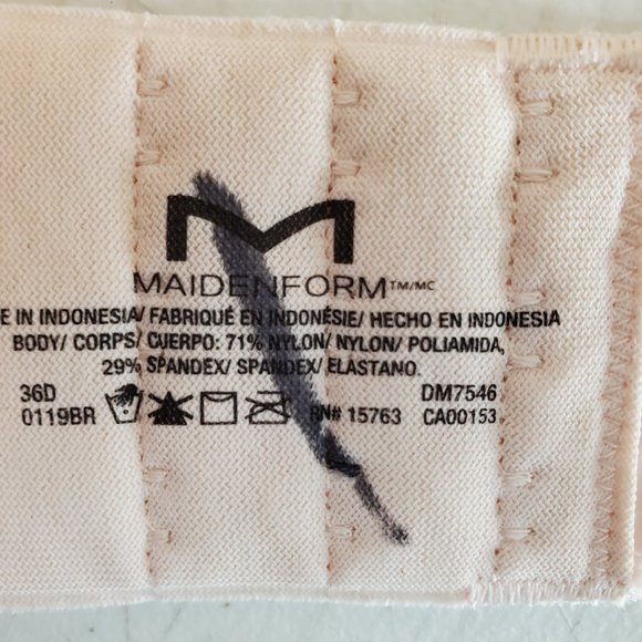 Maidenform One Fab Fit Bra Sz 36D Wirefree Soft - Picture 6 of 6